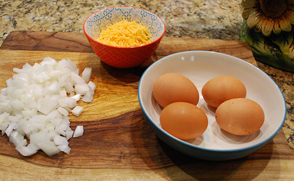 Ingredients for Cheesy Eggs